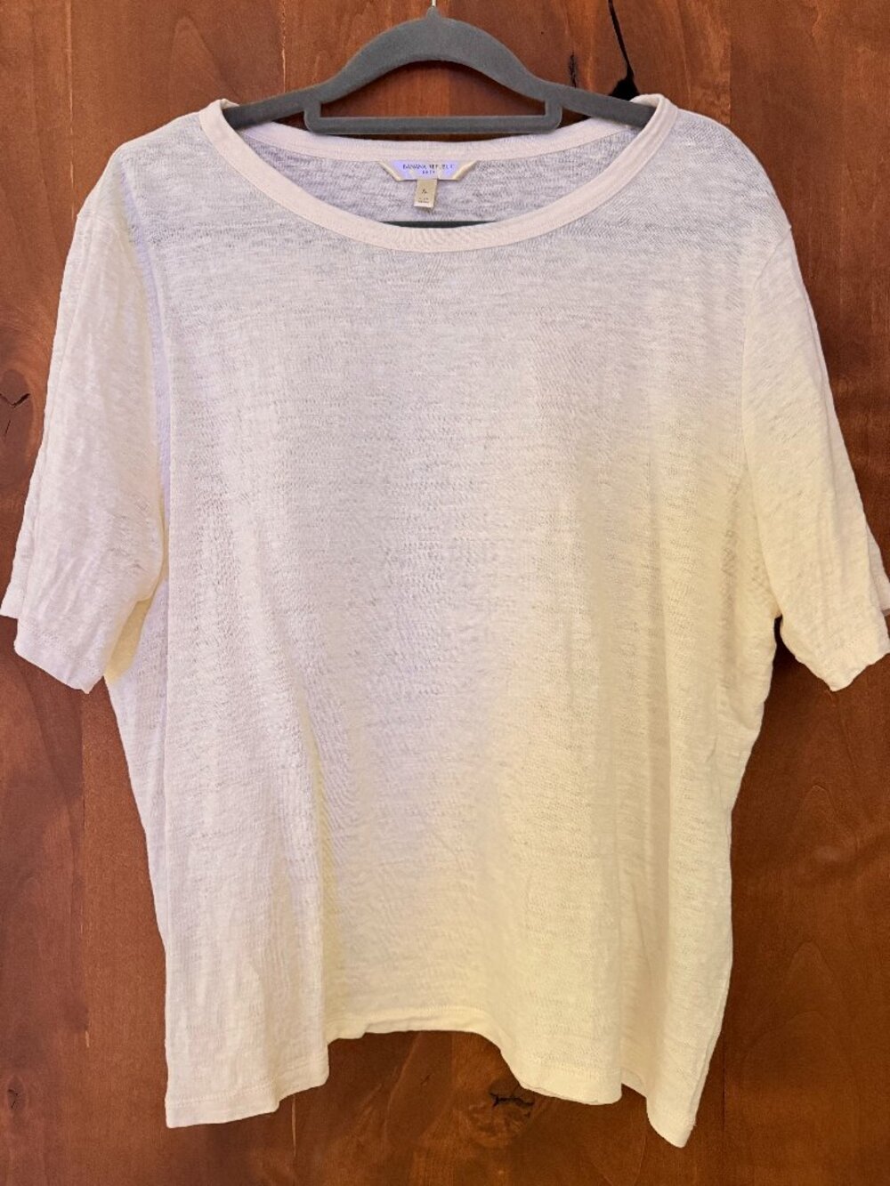 Banana Republic White Linen Tee